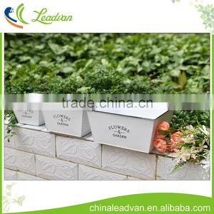 Modern Wholesale Gardening Home Goods White Square Flower Pots in Guangzhou thumbnail-1