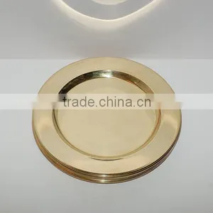 Gold Charger Plate/ Gold Show Plate/ Gold Wedding Table Plate thumbnail-2