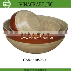 Nice Spun Bamboo Bowl for Kitchen thumbnail-1