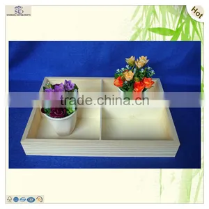 Customized Logo Multi Grids Compartments Decorating Storaging Pine Tray thumbnail-4