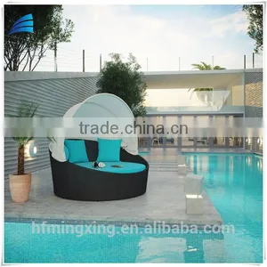 Outdoor Rattan Round Daybed for Relaxation thumbnail-1