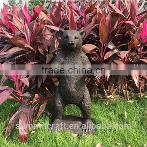 Polyresin Fiberglass Decorative Outdoor Life Size Bear Statue thumbnail-1