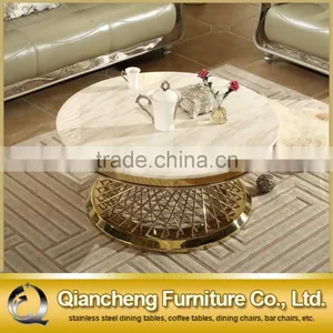 New Model Rose Golden Round Coffee Table Tea Table thumbnail-1