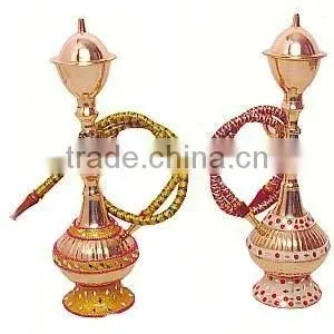 Brass Hookah, Hookah Pipe, Arabic Hookah, Decorative Brass Hookah thumbnail-1