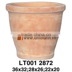 Vietnam Round High Quality White Wash Terracotta Planter thumbnail-1