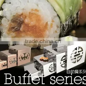 Stainless Steel Hotels Buffet Dish Sushi Dessert Display Shelf Set thumbnail-1