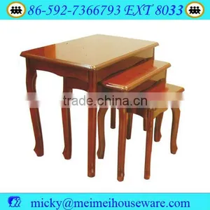 3pcs Oak Wood Coffee-table Set thumbnail-1