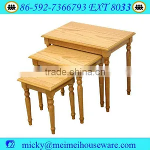 3pcs Antique Wooden Grain Tables/nesting Tables/coffe Tables thumbnail-2