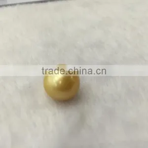 Grade AAA 9-10mm Genuine Natural Gold Loose South Sea Pearls thumbnail-1