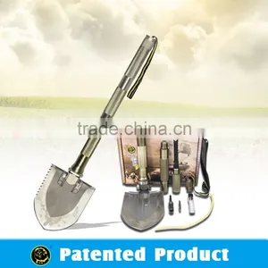 HIGH QUALITY OUTDOOR Survival Camping Shovel /all Steel Shovels / Shovel Hoe Hammer Knife thumbnail-1