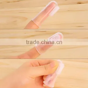 Best Selling China Travel Toothbrush Finger Chewable Rubber Bristle Clear Silicone Adult Toothbrush thumbnail-2