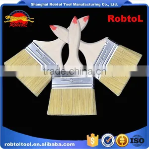 4" Wall Paint Brush Wood Handle Natural Synthetic Bristle Blend Filament thumbnail-5