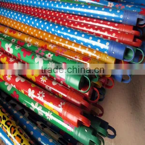 Hot Sales Flower PVC Coated Wooden Broom Handle thumbnail-2