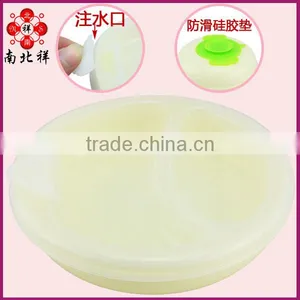 Plastic Put Hot Water Insulated Dish Keep Food Warm Baby Plate thumbnail-1