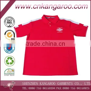 High Quality Men's Cool Customized Designs and Brands Factory Plain Dyed Red Polo Shirt thumbnail-1