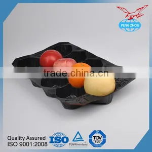 Laizhou Hot Sale 29*49cm Green Disposable PP Fruit Tray thumbnail-5