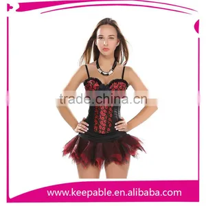 Wholesale Clothing Factory Padded Red Sexy Young Lady Corset With Shoulder-straps thumbnail-1
