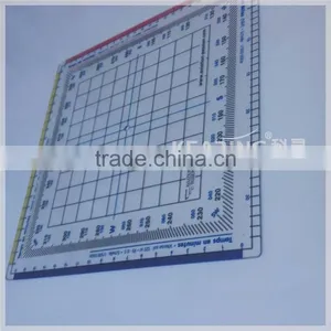 Durable Flexible Plastic Nautial Grid Protractor / Square Aviation Protractor Plotter ( 1 mm Thickness ) # KPP-4 thumbnail-5