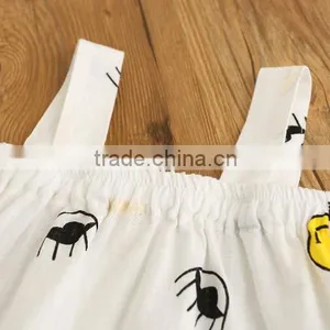 2017 Online Sale Girls Summer Boutique Outfits Suit Baby Girl Cotton Cute Smile Printed Clothing Sets thumbnail-4