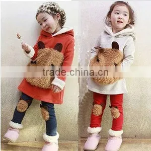 2015children Clothing Autumn Winter Bear Sweater Fleece Baby Set Hoodie Swearer Sets thumbnail-1