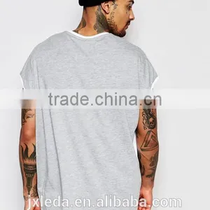 Cheap Price Super Oversized Sleeveless Cut and Sew Casual Men T-shirt thumbnail-2