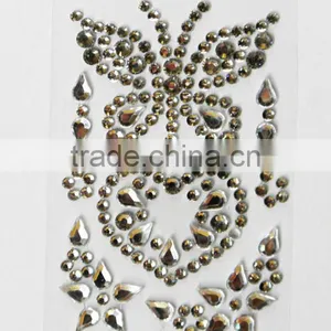Colorful Butterfly Heart Stick On Self Adhesive Gems Rhinestones,DIY Craft Acrylic Crystals thumbnail-3