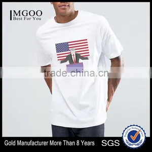 2017 Wholesale Cotton Silk Screen Printing Tshirts American Apparel Streetwear Private Label Custom Trump Photo Tees thumbnail-2
