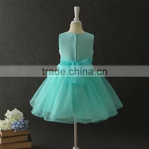 2017 Indian Girls Without Dress Pictures Summer Green Flower Puffy Party Dress Turkey Girls Shining Performance Dance Dresses thumbnail-3