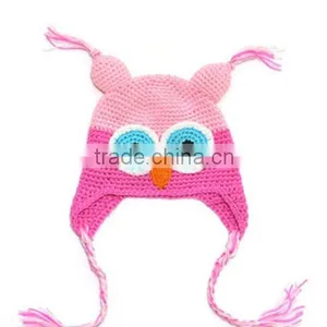 Fashion Pattern Free Baby Handmade Owl Crochet Hat thumbnail-4