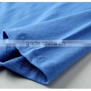 High Quality Adults Short Sleeve Plain Pure Color Mixed Sizes Stock Custom Blue 160g 100% Pique Cotton Polo t Shirt Men thumbnail-5
