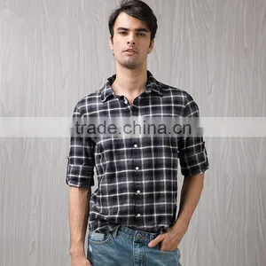 New Casual Long Sleeve Shirt Flannel Men Shirt thumbnail-1