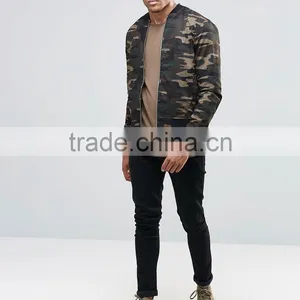 2017 Camo Customized Colors Size Material Figure Flattering Men Military Army Printed Green Plain Baseball Jacket thumbnail-4