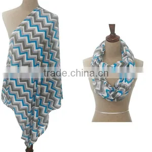 Wholesale Monogramed Chevron Infinity Nursing Scarf thumbnail-4