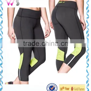 Candy Colored Waistband Polyester Spandex Yoga Tight Hot Leggings thumbnail-1