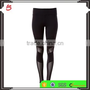 OEM Fitness Women Compression Yoga Wear Moto Sport Ladies Tights Black Leggings thumbnail-1