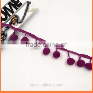 Stock Colorful Women's Girl's Apparel Accessories Pom Pom Ball Trimming thumbnail-3