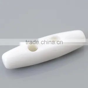 High Quality 20PCs White 2 Holes Resin Toggle Sewing Buttons For Coats thumbnail-1