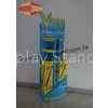 Blue Supermarket Corrugated Cardboard Floor Display Stand for Stationery thumbnail-1