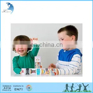 Diy Combination Colorful Print Puzzle Games Wooden Block for Kids thumbnail-1