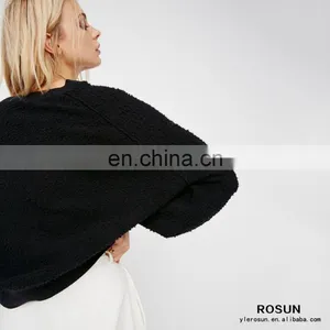 Ladies Soft Crewneck Textured Design Sweatershirt thumbnail-3