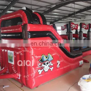 8*4*6m Pirate Ship Inflatable Water Slides With Pool for Sale With Price thumbnail-2