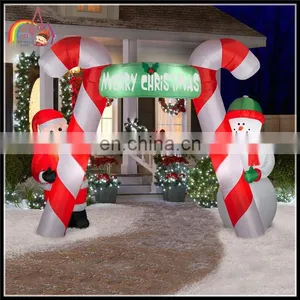 Christmas Santa Archway Arch Candy Cane Christmas Snowman Inflatable thumbnail-1