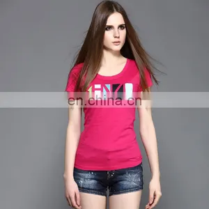 2017paris Flag Pink t Shirt Latest New Design t Shirt Embriodered Girls T-shirt thumbnail-2