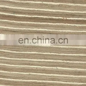 SILK FABRIC GREY WITH WHITE LINE thumbnail-1