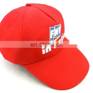 Custom Promotiona Cheap Polyester Screen Printing White 5 Panel Cap thumbnail-1