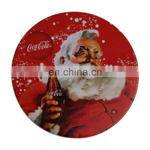 Round Santa Clause Beer Custom Mdf Cork Coaster/ Cardboard Coaster thumbnail-1