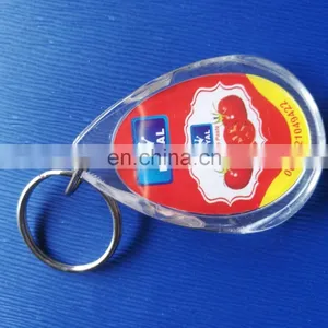 High Quality Photo Insert Oval Shape Acrylic Keychain thumbnail-2