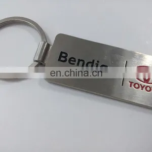Zinc Alloy Casting Shiny Silver Plated Key Chain Customized Double Sided Key Chain With Specific Logo thumbnail-3