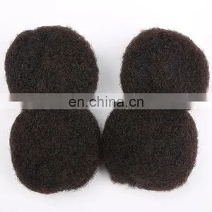 4pcs/lot Tight Afro Kinky Bulk Hair 100% Human Hair For DreadLocks,Twist Braids Nautral Color Afro Kinky Hair thumbnail-2