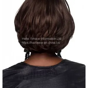 Brown 12 Inches Chin Length Wavy Capless Bob Haircuts thumbnail-3